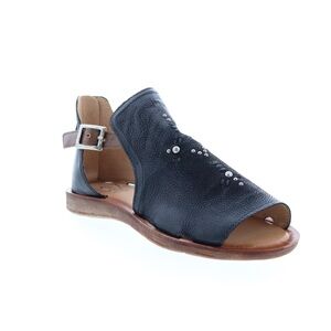 Miz Mooz Feat Black Leather Studded Embellished Sandals Zip & Buckles Size EU 41